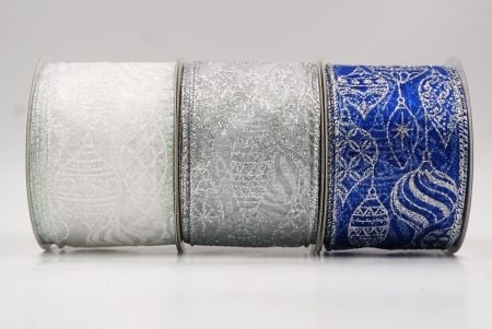 Błyszczące ozdoby choinkowe wstążka druciana_KF9640.KF9641.KF9642 (1)